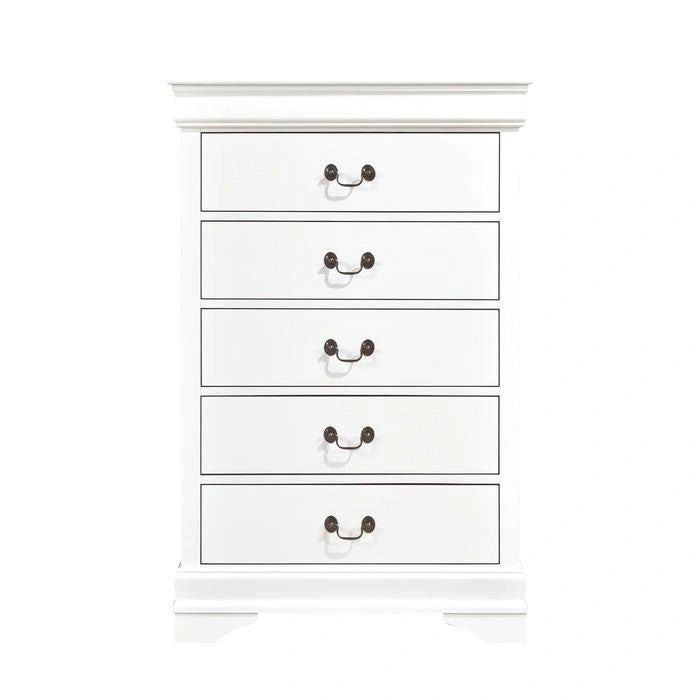 Mayville 5 Drawer Chest in White 2147W-9