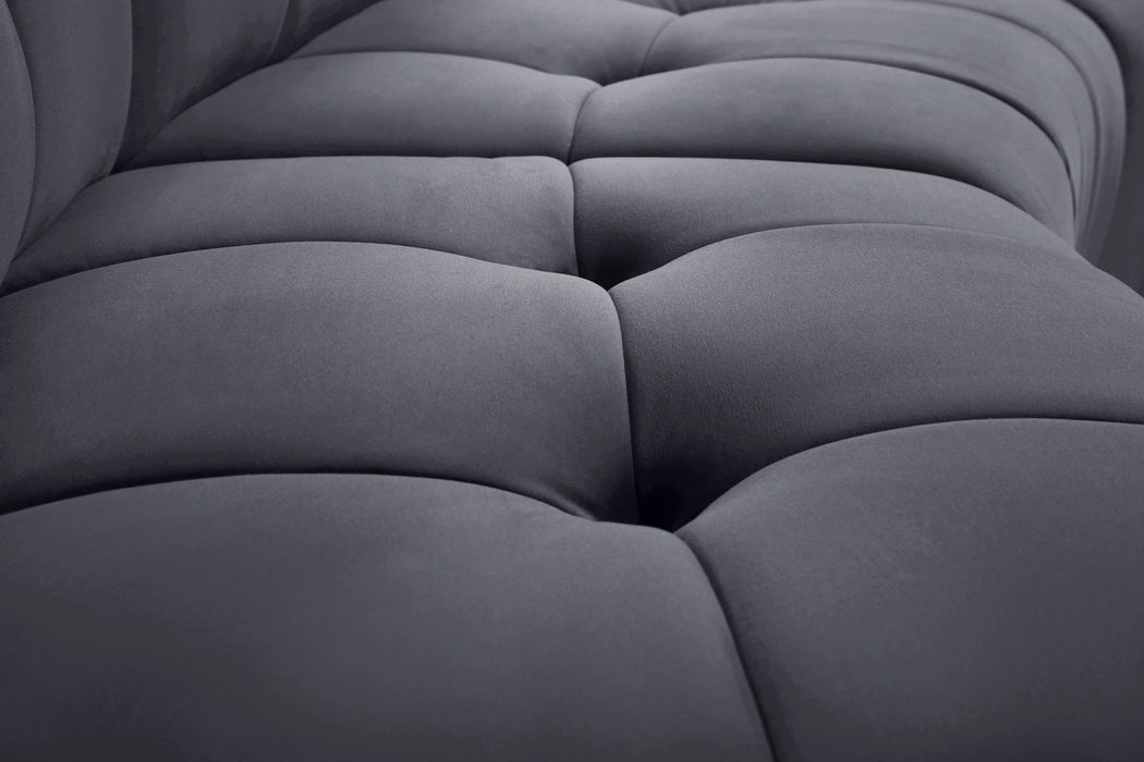 Limitless Grey Velvet 9pc. Modular Sectional