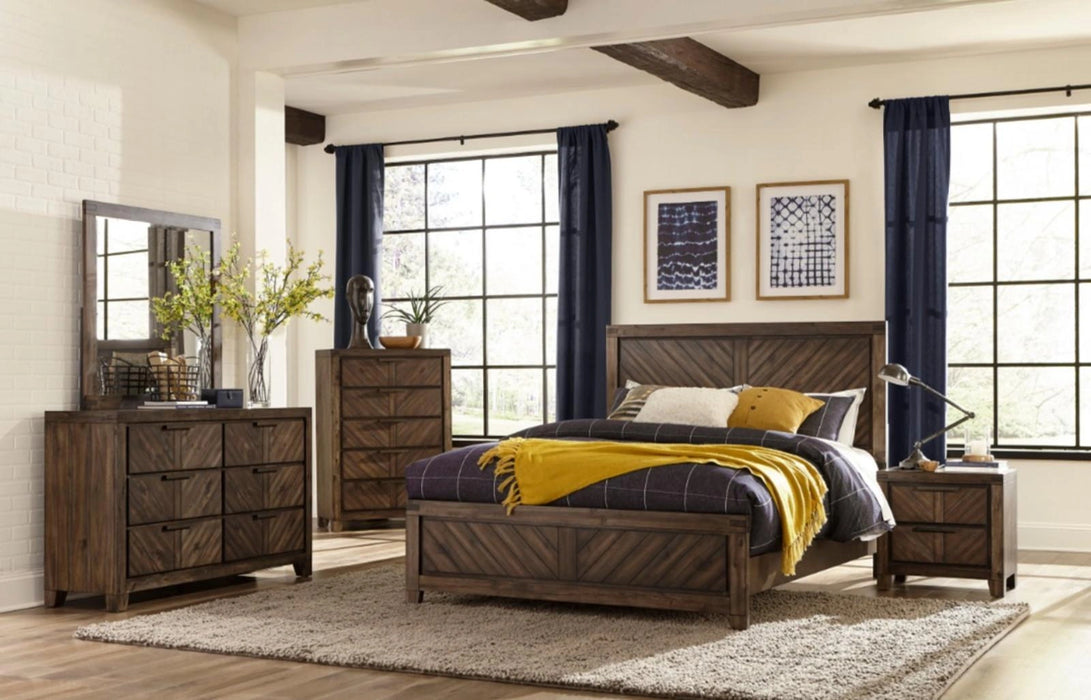 Parnell Queen Panel Bed in Rustic Cherry 1648-1*