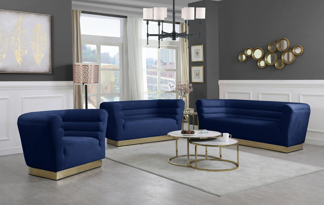 Bellini Navy Velvet Chair