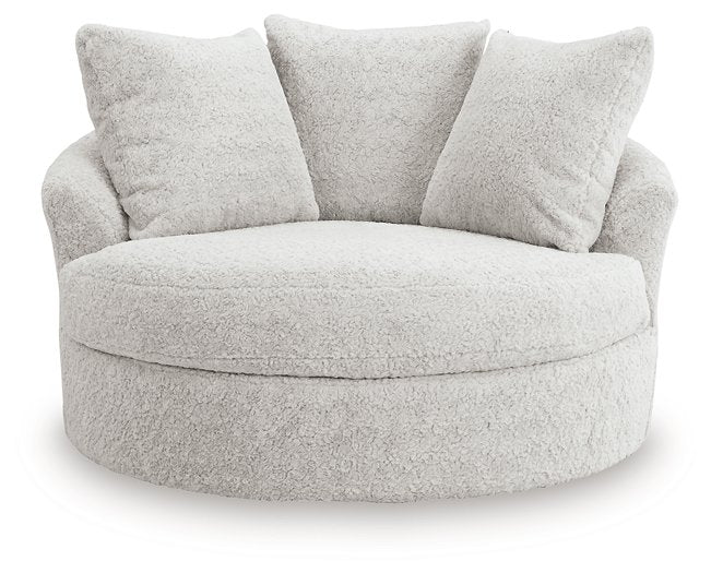 Cuddle Plush Oversized Swivel Accent Chair