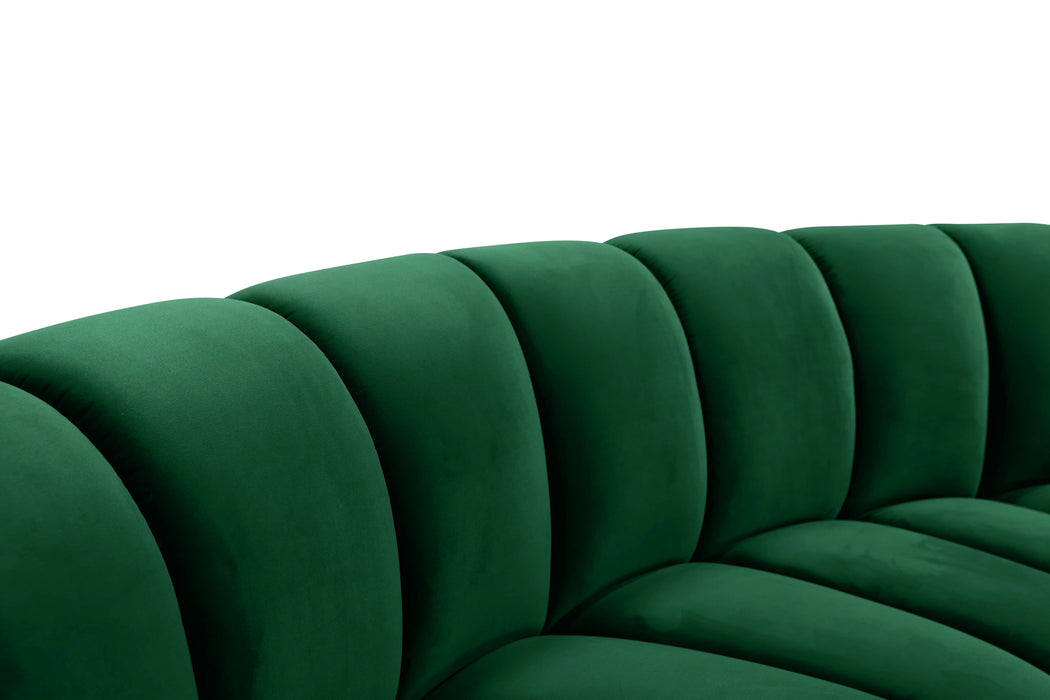 Infinity Green Velvet 7pc. Modular Sectional