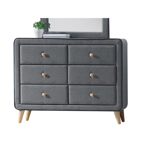 soft grey dresser Post & Beam Industrial Smoke Gray Dresser