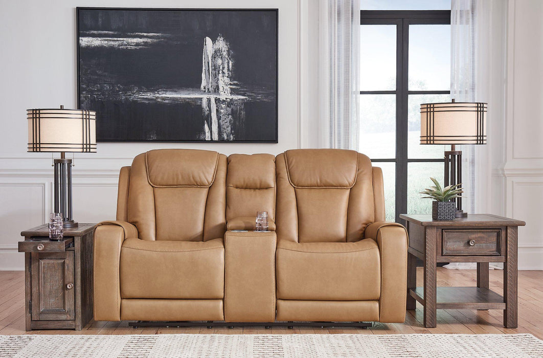 Card Player Cappuccino Power Reclining Loveseat