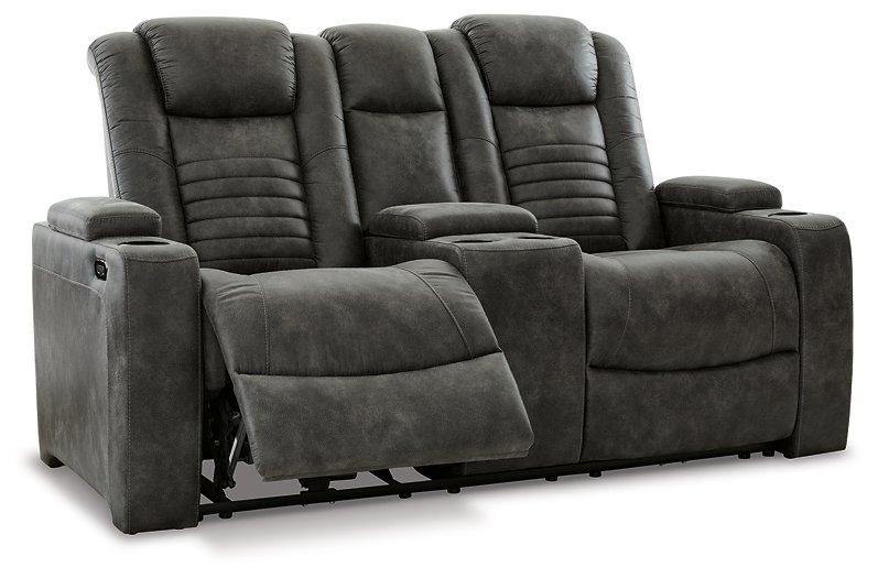 Soundcheck Storm Power Reclining Loveseat with Console
