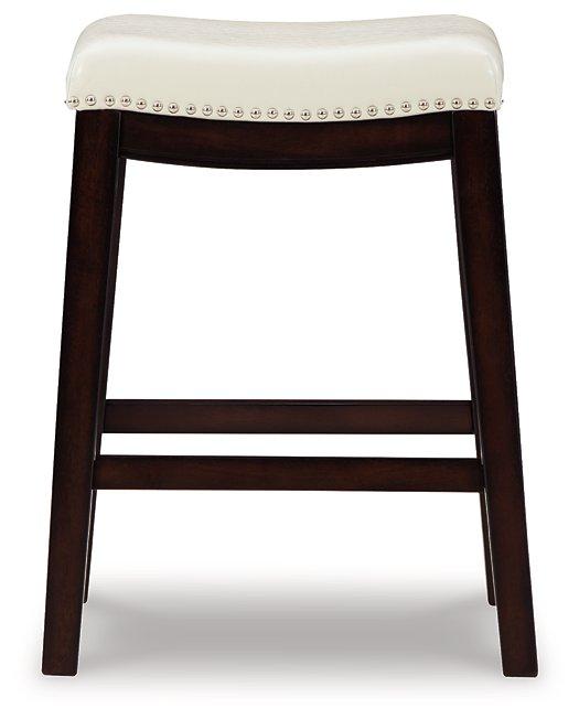 Lemante Ivory/Brown Counter Height Bar Stool