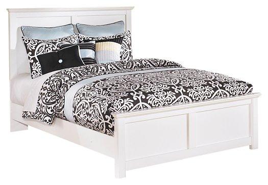 Bostwick Shoals White Queen Panel Bed with Mirrored Dresser, Chest and 2 Nightstands