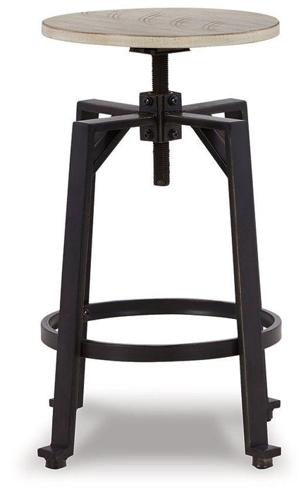 Karisslyn Whitewash/Black Counter Height Stool (Set of 2)