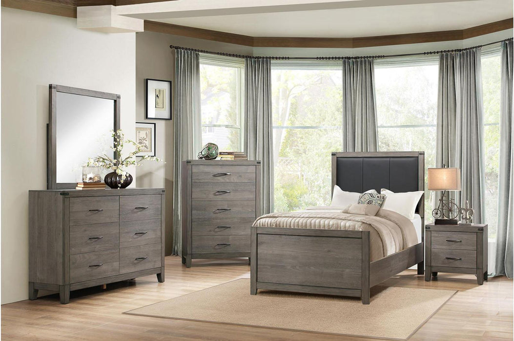 Homelegance Woodrow Twin Panel Bed in Gray 2042T-1*