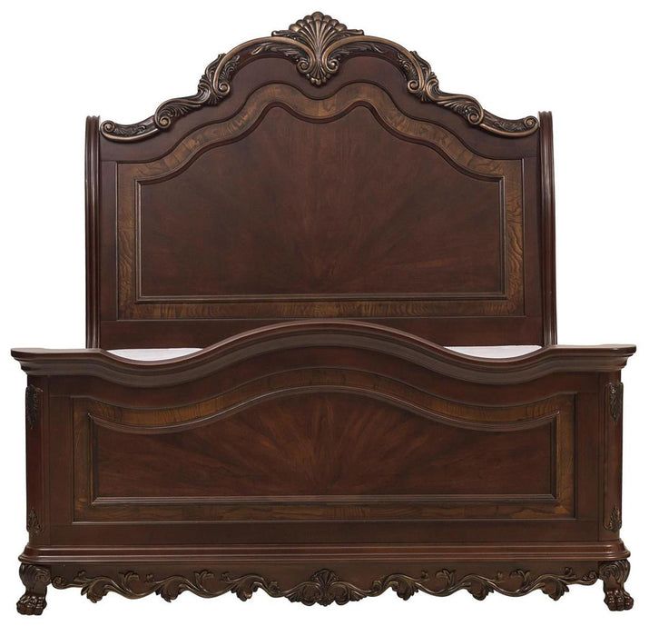 Homelegance Deryn Park Queen Sleigh Bed in Cherry 2243SL-1