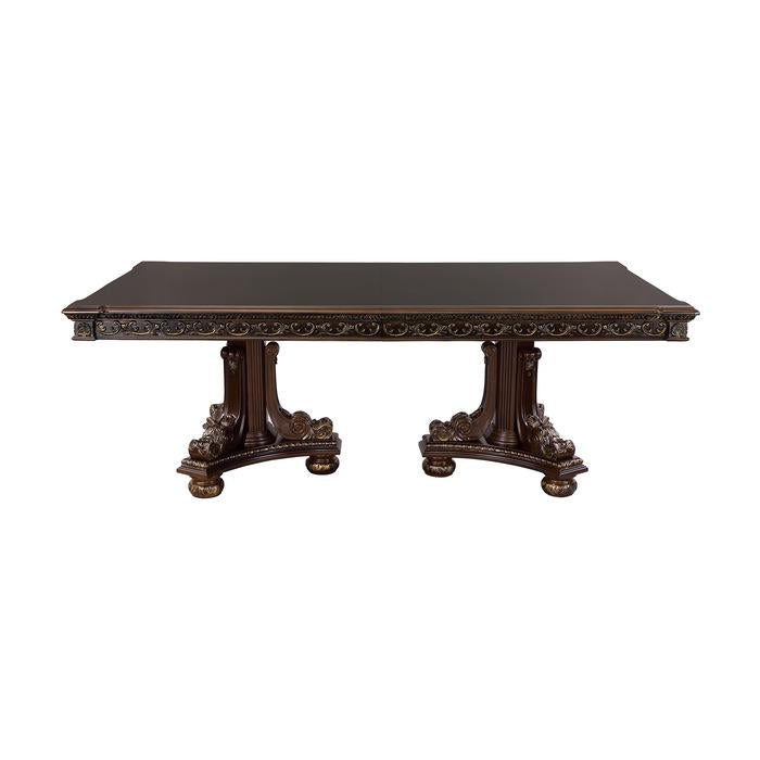 Catalonia Rectangular Pedestal Dining Table in Cherry 1824-112