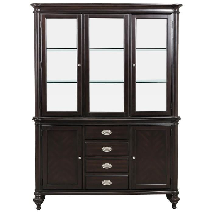 Marston Buffet with Hutch in Dark Cherry 2615DC-50-55
