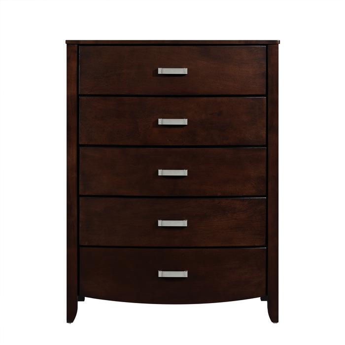 Lyric 5 Drawer Chest in Dark Espresso 1737NC-9