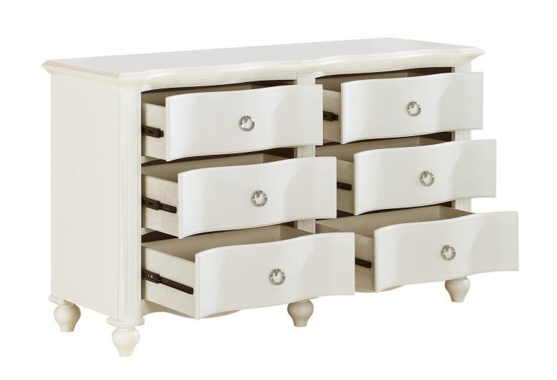 Homelegance Meghan 6 Drawer Dresser in White 2058WH-5