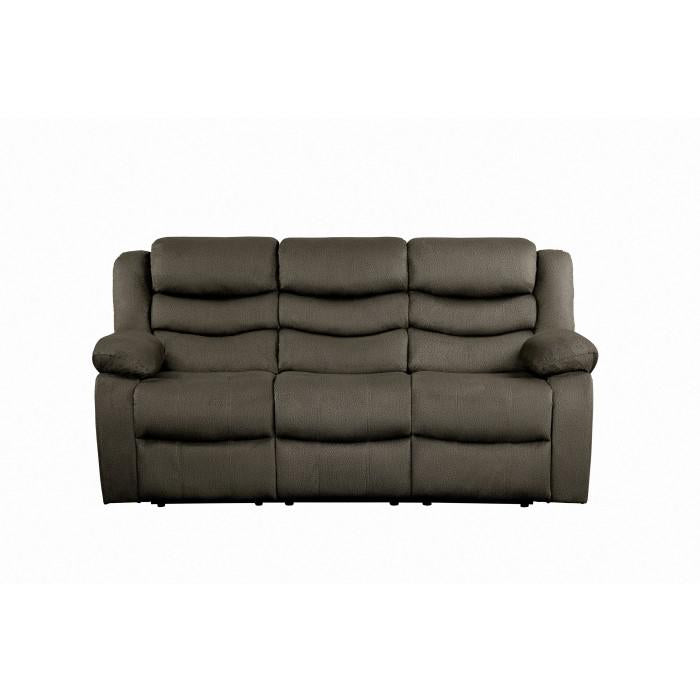 Discus Double Reclining Sofa in Brown 9526BR-3