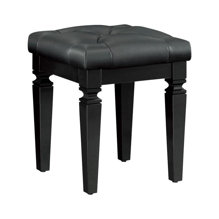 Allura Vanity Stool in Black 1916BK-14