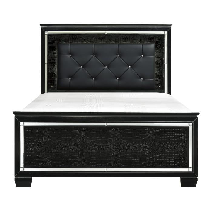Allura King Panel Bed in Black