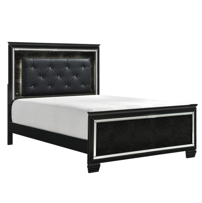 Homelegance Allura King Panel Bed in Black