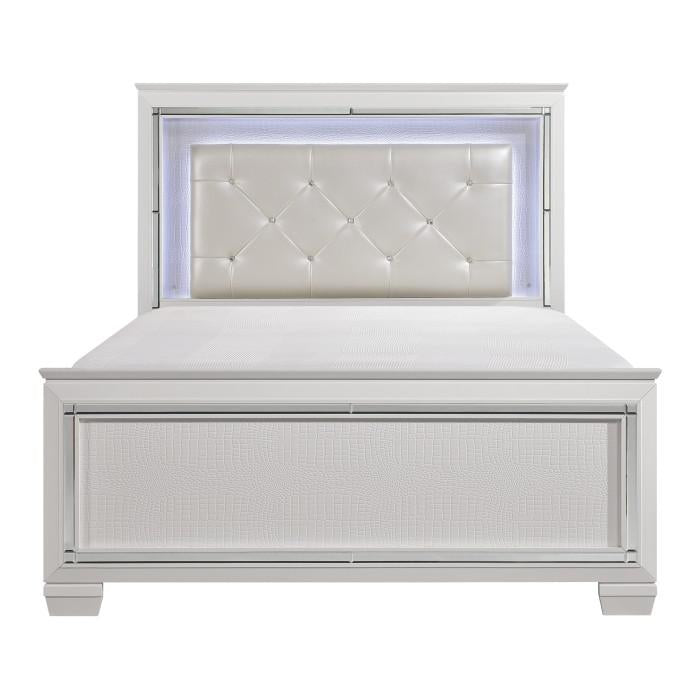 Allura Queen Panel Bed in White 1916W-1*