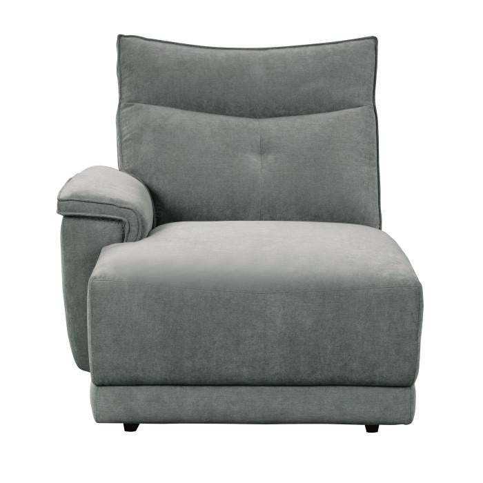 Tesoro Left Side Chaise in Dark Gray 9509DG-5L