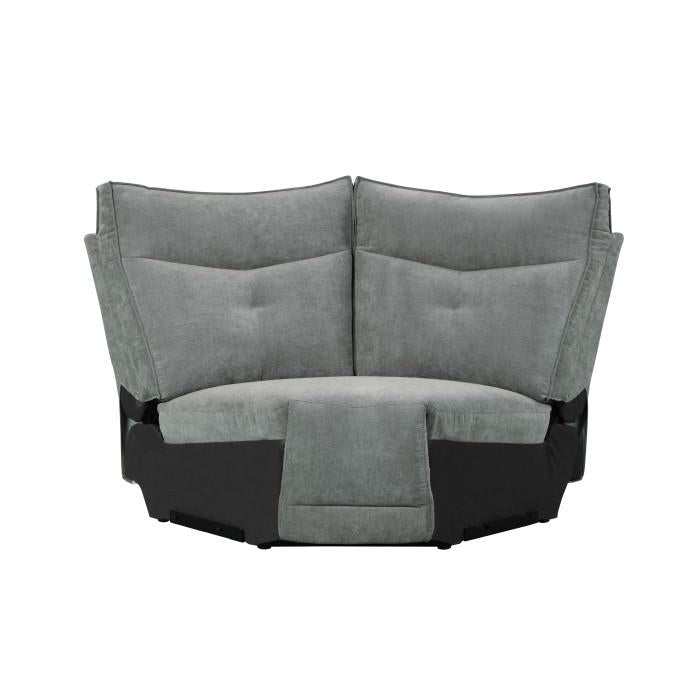 Tesoro Corner Seat in Dark Gray 9509DG-CR