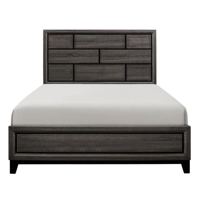 Davi Queen Panel Bed in Gray 1645-1*