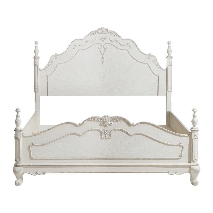 Cinderella Queen Poster Bed in Antique White