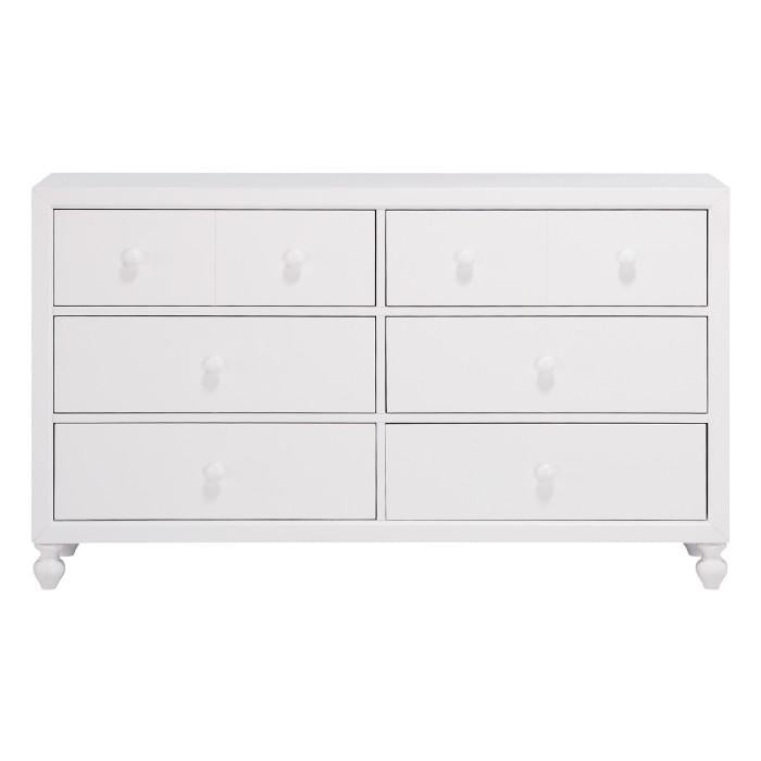 Wellsummer 6 Drawer Dresser in White 1803W-5