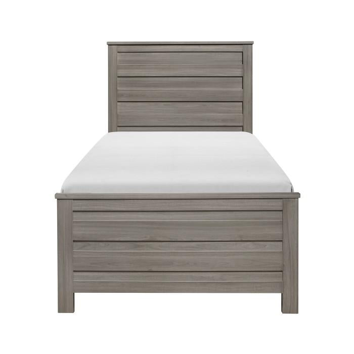 Waldorf Twin Panel Bed in Dark Gray 1902T-1*