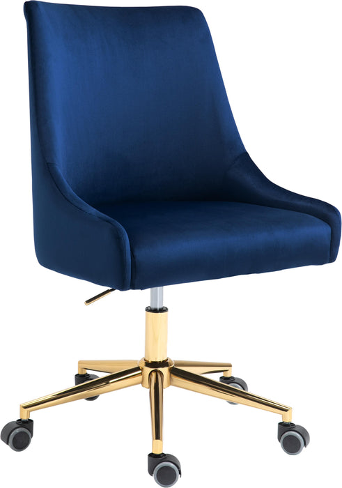 Karina Navy Velvet Office Chair