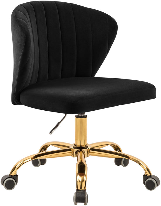 Finley Black Velvet Office Chair