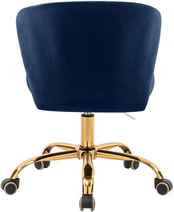 Finley Navy Velvet Office Chair