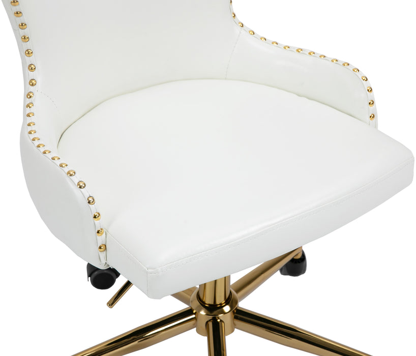 Hendrix White Faux Leather Office Chair