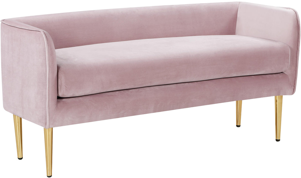 Audrey Pink Velvet Bench