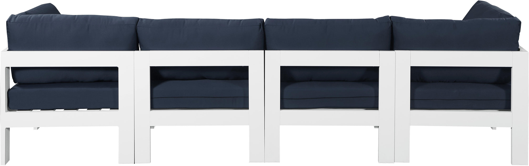 Nizuc Navy Waterproof Fabric Outdoor Patio Modular Sofa