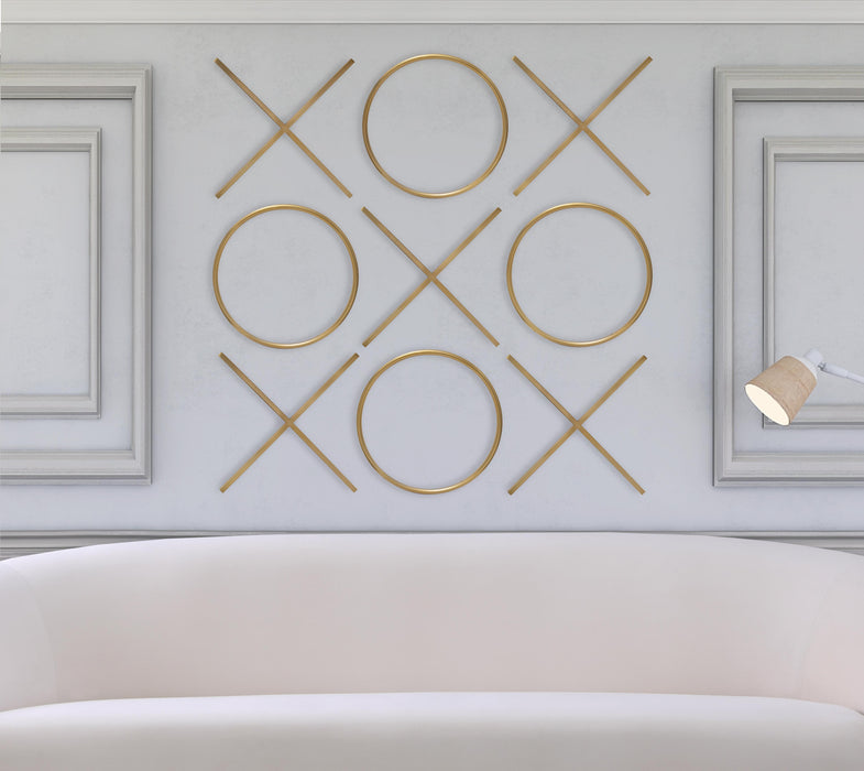XOXO Gold Stainless Steel Wall Decor