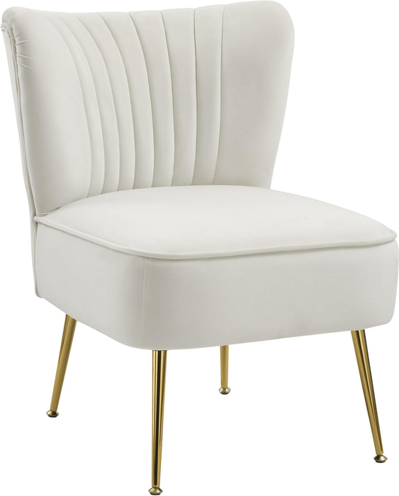 Tess Cream Velvet Accent Chair