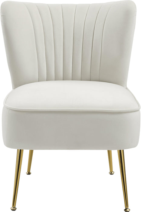 Tess Cream Velvet Accent Chair