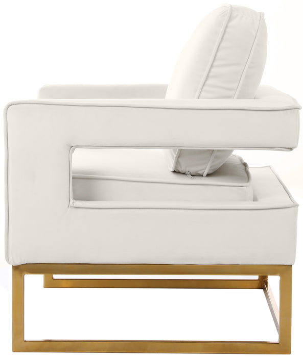 Noah Cream Velvet Accent Chair