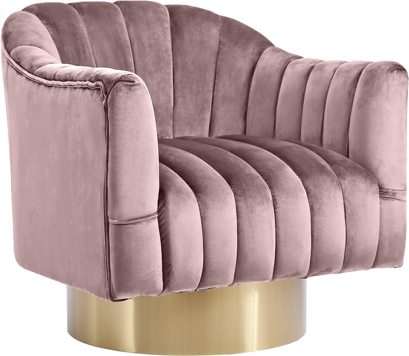 Farrah Pink Velvet Accent Chair
