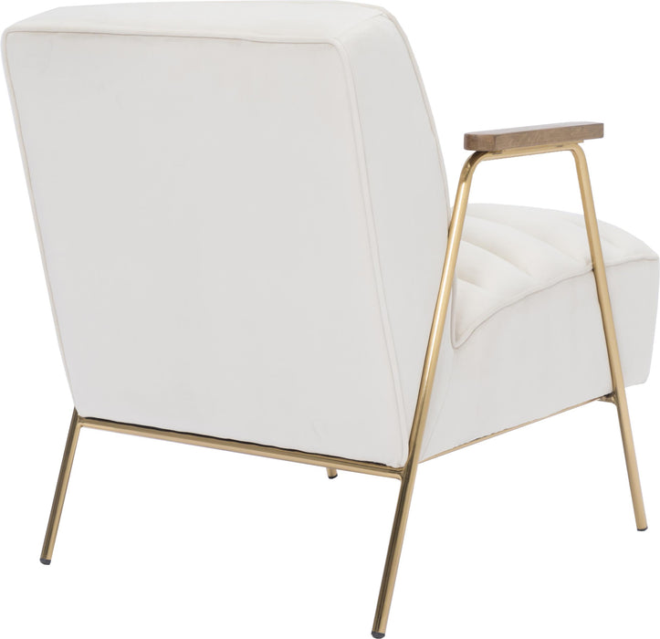 Woodford Cream Velvet Accent Chair
