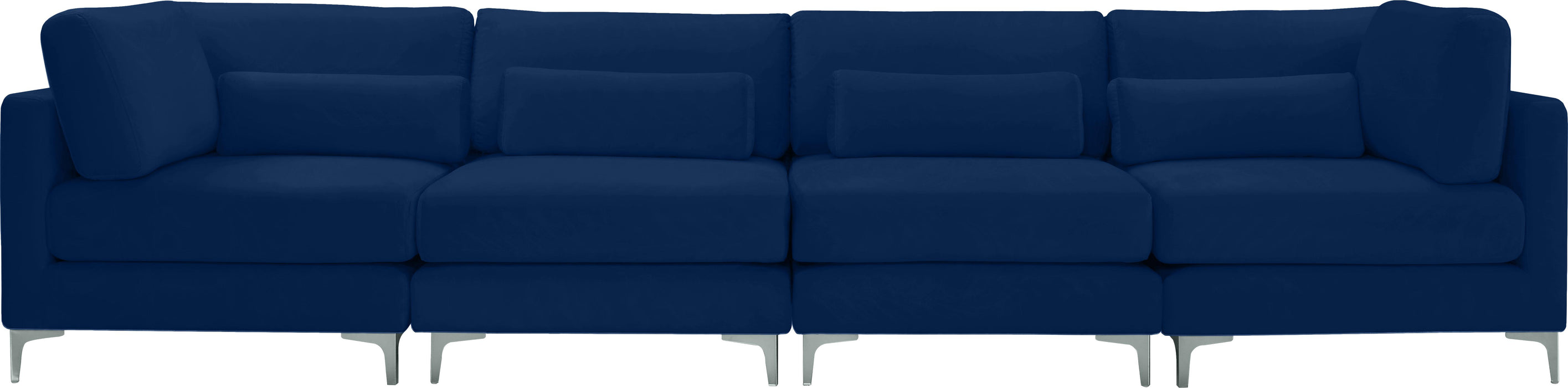 Julia Navy Velvet Modular Sofa (4 Boxes)