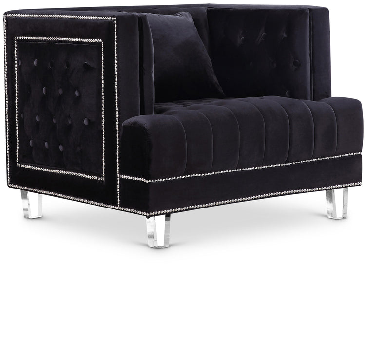 Lucas Black Velvet Chair
