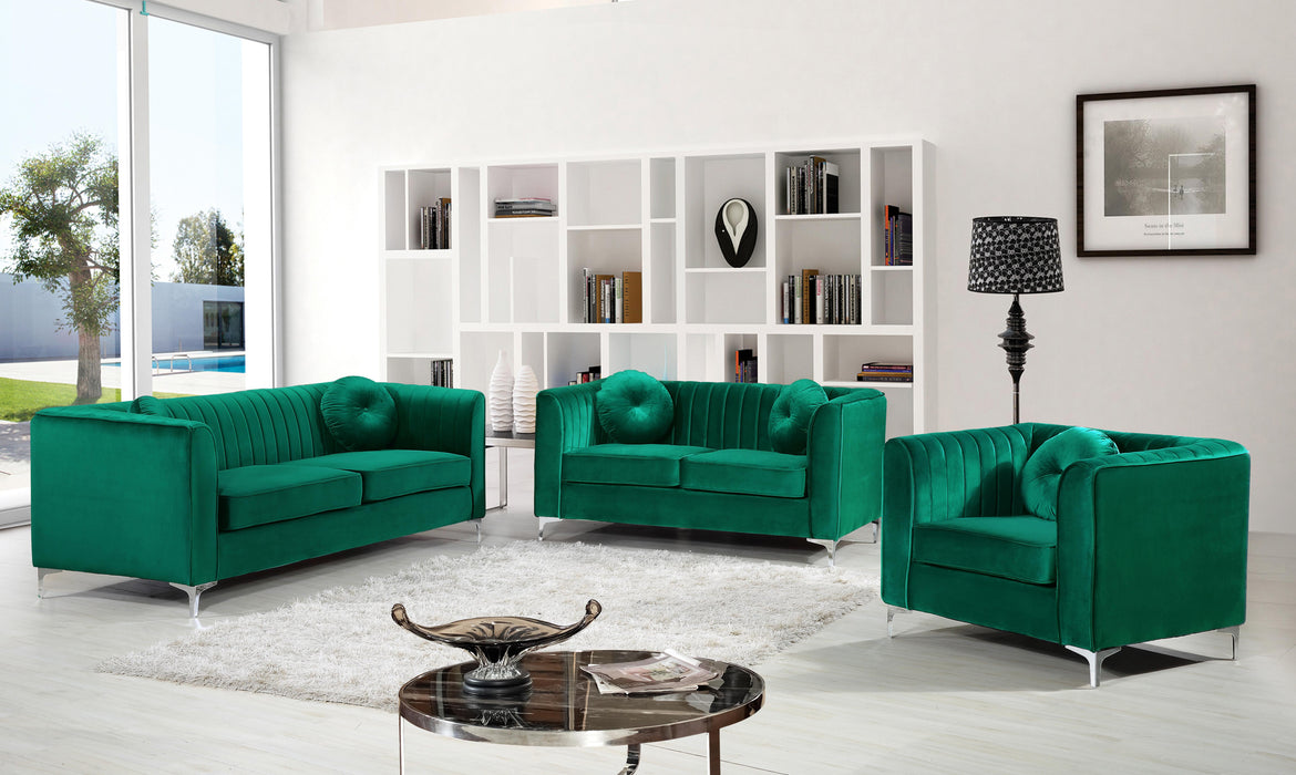 Isabelle Green Velvet Sofa