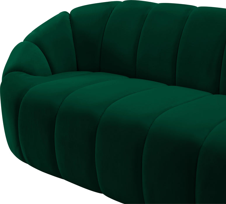 Elijah Green Velvet Sofa