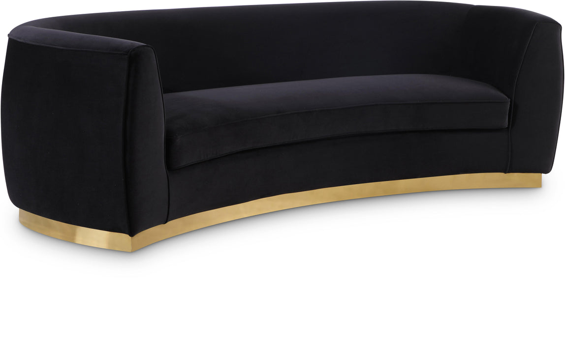 Julian Black Velvet Sofa