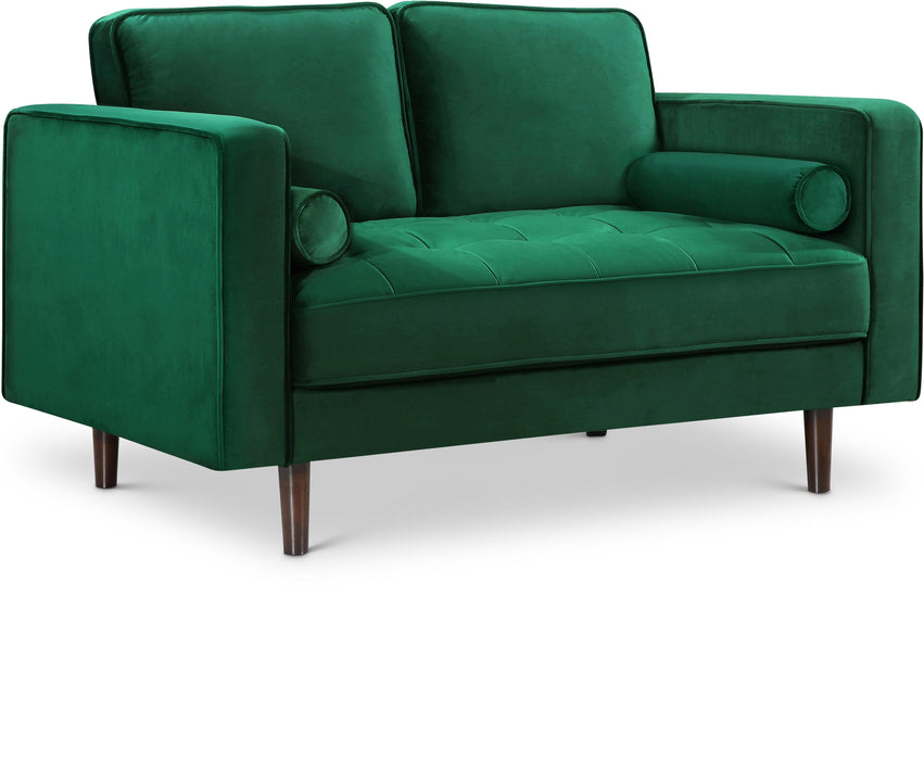 Emily Green Velvet Loveseat