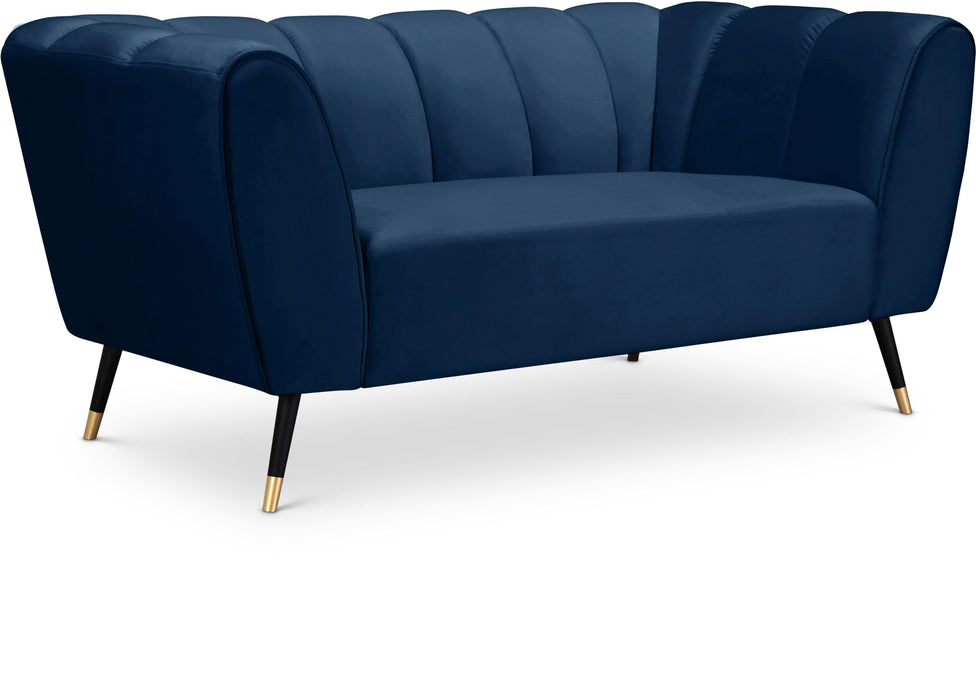 Beaumont Navy Velvet Loveseat