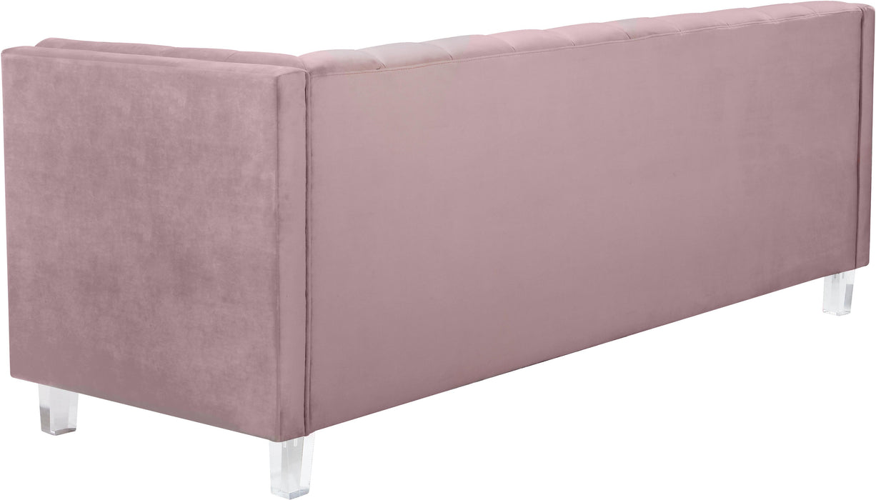 Mariel Pink Velvet Sofa