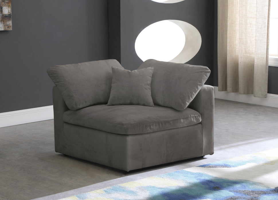 Cozy Grey Velvet Chair